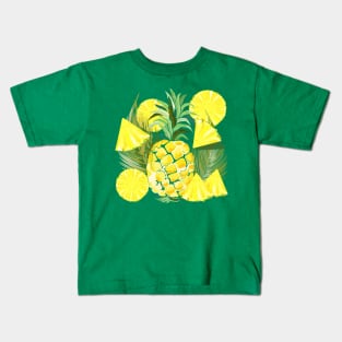 Pineapple Watercolor Fresh Summer Fruits Kids T-Shirt